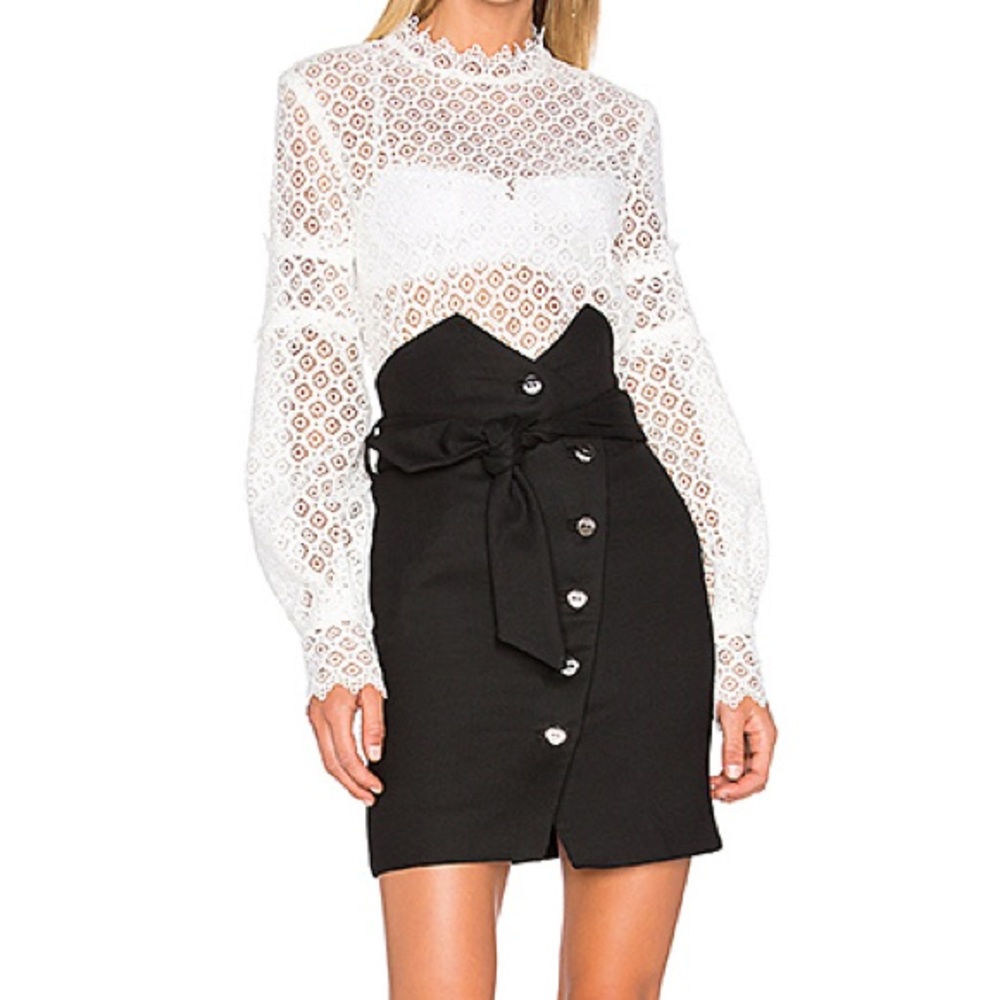 IRO • Gwlady Button Up Wool Pencil Skirt